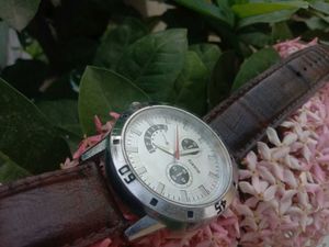 Men&#39;s Quartz Watch Brown Leather
