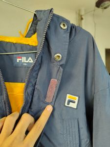 FILA Blue Hooded Puffer Jacket