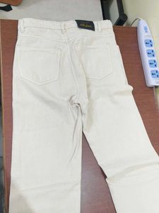 Beige Denim Jeans