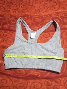 Gray Racerback Sports Bra