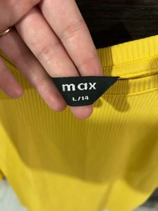 Ribbed Yellow Cropped Top