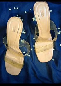 Size 7 Zara Clear Strap Heels