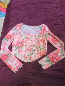Floral Corset Top From Shein Never Worn