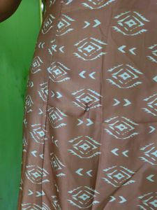 Peach Printed Maxi Dress