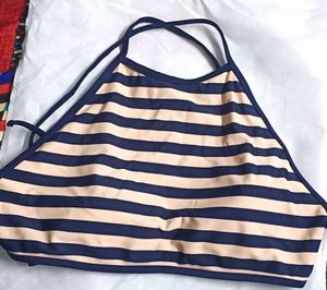 Crop top Blue line
