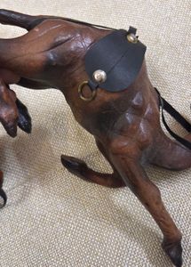 Vintage Leather Camel  Figurines