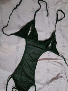 Black Lace Babydoll Lingerie Set Of 2