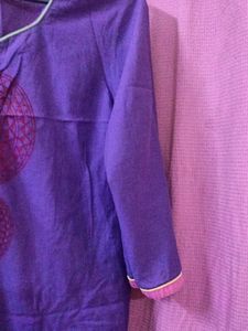 Purple Embroidered Kurta