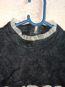 Trendy Lace Top Layered Paris Embellished