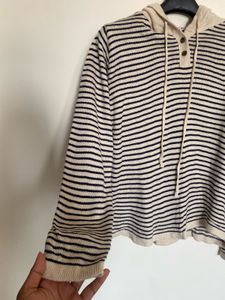 Striped Sweater With Hood