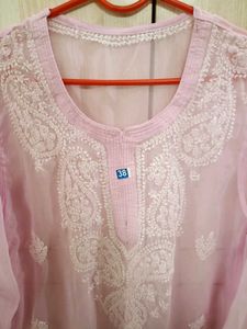 ChikanKari Baby Pink Kurta