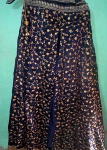 Embroidered Navy Blue Blouse