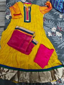 Yellow Embroidered Kurta Set