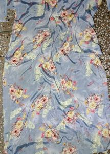 Silver Crape Silk Suit