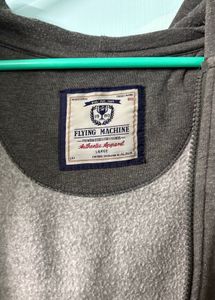 Flying Machine Gray Zip-Up Hoodie