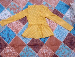 Polka Dot Peplum Top