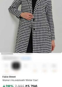Houndstooth Patterned Coat10/10