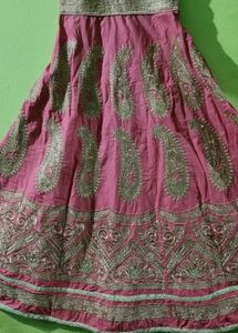 Maroon Anarkali Dress with Paisley Embroidery