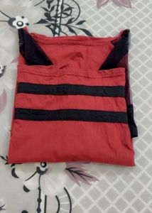 Red &amp; Black Striped T-Shirt