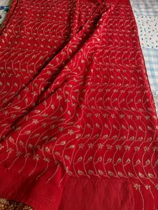 Sell Offer On Red Zari Worked Saree 💥🎉🎊