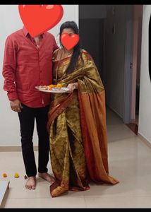 Golden Saree With Blouse