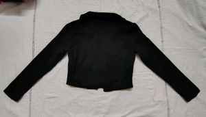 Velvet Black Cropped Jacket