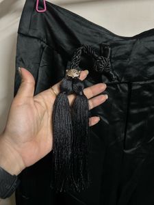 Elegant Black Tassel Pants