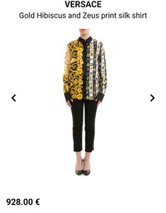 Versace Gold Hibiscus & Zeus Silk Shirt