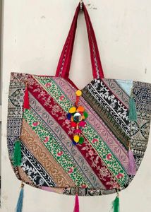 Colorful Patchwork Tote Bag totally new spacious