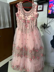 Pink Floral Embellished Dress