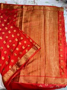 Gorgeous Banarasi Red Saree