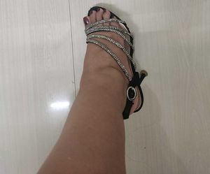 Black Shimmering Heel