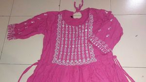 Pink Embroidered Kurta