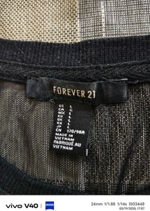 Forever 21 Black Mesh Top