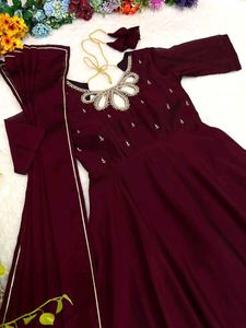 Hand Work Anarkali Gown