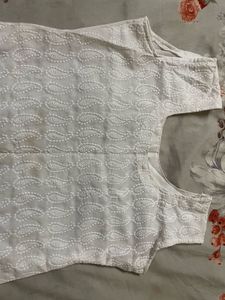 Embroidered White Top
