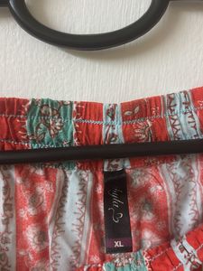 Patterned Red Shorts