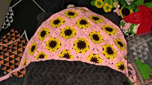Crochet Sunflower Scarf
