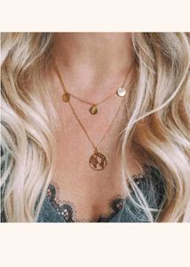 Layered World Map Necklace