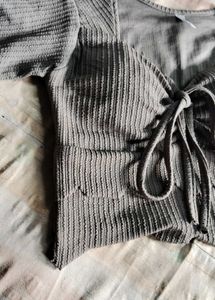 Padded Grey Top