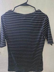 Striped Black &amp; White Top