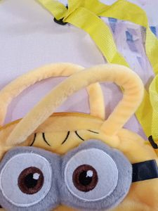 Cute Yellow Furry Minion Bag For Kids...