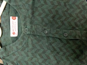 ethinc green kurta for men