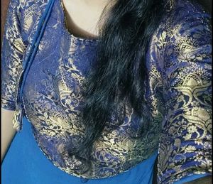 Elegant Blue &amp; Gold Dress