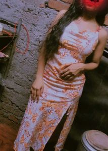 Flowers Print Slip Dress