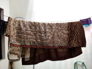 Elegant Embroidered Saree(GEORGETTE+ TISSUE)