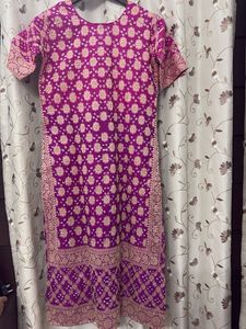 Purple Bandhani Print Kurta