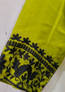 Embroidery Kurti Set With Printed Dupatta