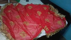 3 red suhagan chunri