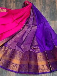 Elegant rose 🌹 &amp; Gold Saree